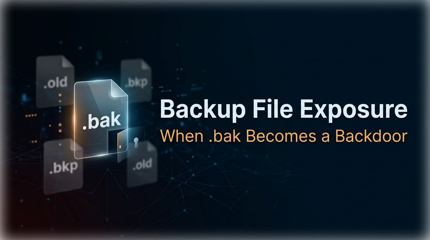 What is Backup File Exposure (.bak, .old)? Ways to Exploit, Examples and Impact