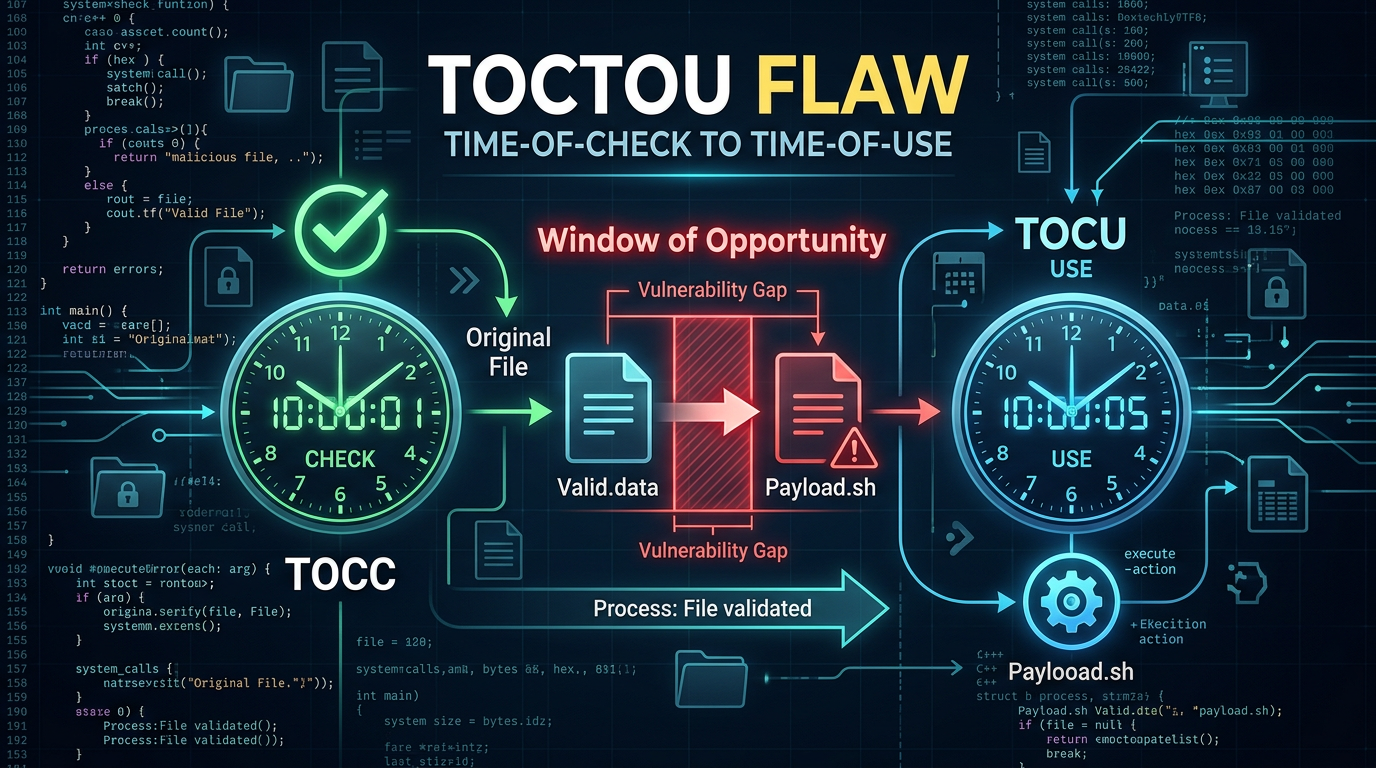 What is Time-of-Check to Time-of-Use (TOCTOU) Flaw? Ways to Exploit, Examples and Impact