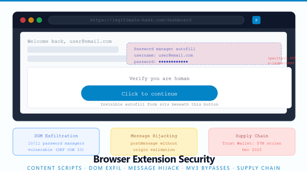 Browser Extension Security: Content Scripts, DOM Exfiltration and the Manifest V3 Reality